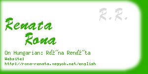 renata rona business card